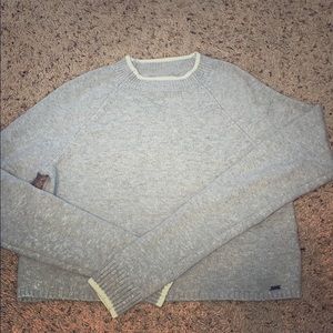 Grey Hollister cropped sweater